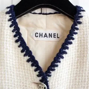 CHANEL Jackets Coats Chanel Vintage Haute Couture 97s Blue